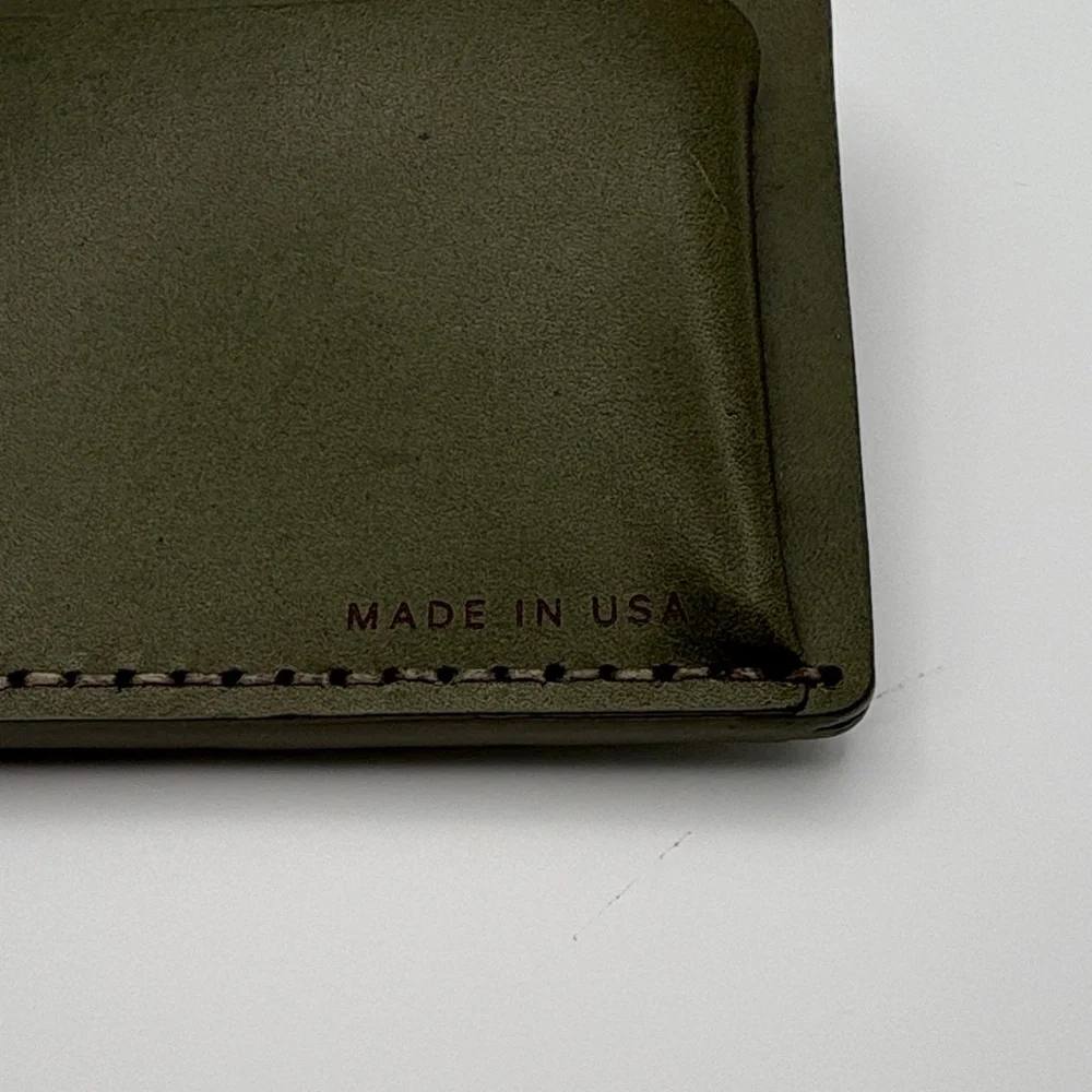 Makr Olive Green Leather Card Holder